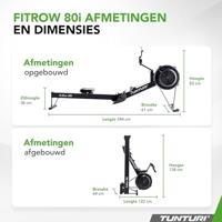 Tunturi Fitrow 80i l Zwart l Roeitrainer - thumbnail
