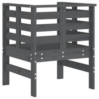 Tuinstoelen 2 st 61,5x53x71 cm massief grenenhout grijs - thumbnail