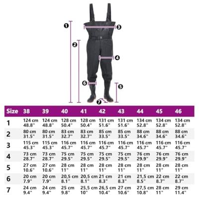 VidaXL Waadpak met laarzen en riem maat 42 zwart