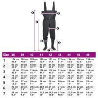 VidaXL Waadpak met laarzen en riem maat 42 zwart - thumbnail