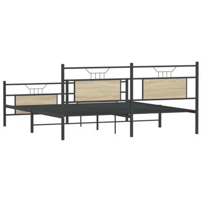 Bedframe zonder matras metaal sonoma eikenkleurig 160x200 cm Bedframe zonder matras metaal sonoma eikenkleurig 160x200 cm