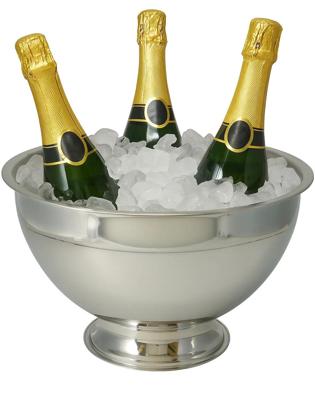 Cookinglife Champagne Emmer - Champagneschaal - Oliebollenschaal XL - Brushed RVS ø 30 cm