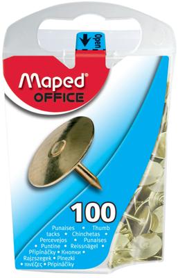 Punaises maped messing 100st