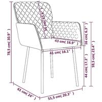 Eetkamerstoelen 2 st fluweel lichtgrijs - thumbnail