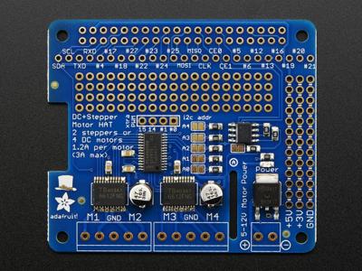 HAT moteurs continus et pas à pas pour Raspberry Pi