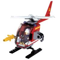 Sluban Fire Brigade Helicopter bouwstenen set - thumbnail