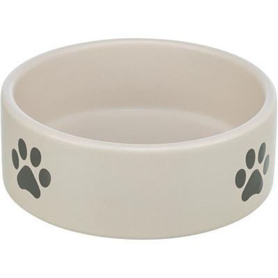 TRIXIE VOERBAK / DRINKBAK HOND POOTMOTIEF KERAMIEK LICHTGRIJS / GRIJS 300 ML 12 CM TRIXIE VOERBAK / DRINKBAK HOND POOTMOTIEF KERAMIEK LICHTGRIJS / GRIJS 300 ML 12 CM