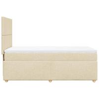 Boxspring met matras stof crèmekleurig 90x200 cm - thumbnail
