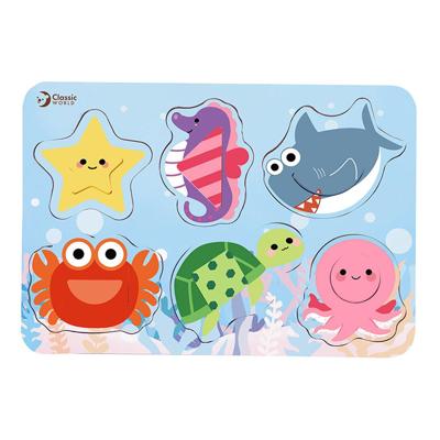 Classic World world houten puzzel oceaan dieren, 13st. Classic World world houten puzzel oceaan dieren, 13st.