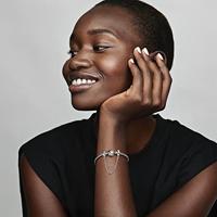 Pandora 791688C01 Bedel Veiligheidsketting Triple Blue Stone zilver-kristal blauw - thumbnail