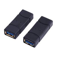 LogiLink USB 3.2 Gen 1 (USB 3.0) Adapter [1x USB 3.2 Gen 1 bus A (USB 3.0) - 1x USB 3.2 Gen 1 bus A (USB 3.0)] AU0026 1.8 m Vergulde steekcontacten - thumbnail