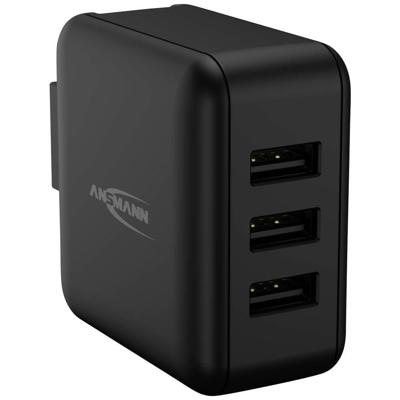 Ansmann Travel Charger TC315 USB-oplader 15 W 3x USB-A Zwart Binnen