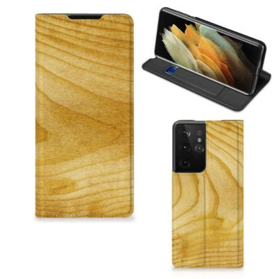 Samsung Galaxy S21 Ultra Book | Wallet Case | Licht Hout