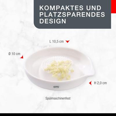 GEFU Gemberrasp keramiek wit