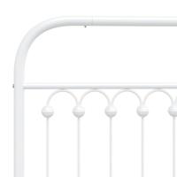 Bedframe met hoofd- en voeteneinde metaal wit 100x190 cm - thumbnail