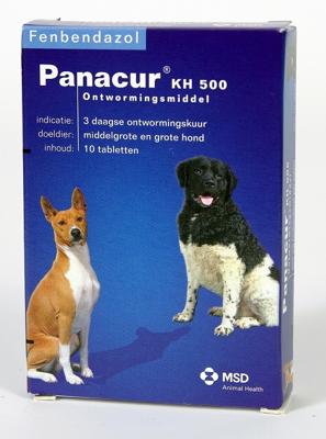 Panacur 500 Ontwormingsmiddel voor middelgrote en grote honden 10 tabletten Panacur 500 Ontwormingsmiddel voor middelgrote en grote honden 10 tabletten