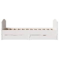 Bedframe zonder matras massief grenenhout wit 90x190 cm - thumbnail