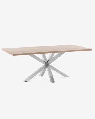 Kave Home Eettafel 'Argo' Melamine, 200 x 100cm, kleur Naturel