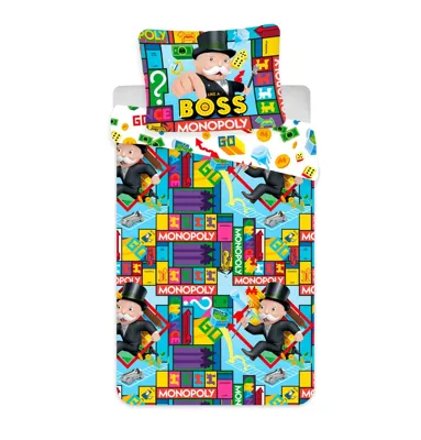 Monopoly Dekbedovertrek 140 x 200 cm Monopoly Dekbedovertrek 140 x 200 cm