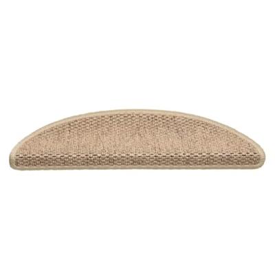 VidaXL Trapmatten zelfklevend 15 st sisal-look 56x17x3 cm zandkleurig VidaXL Trapmatten zelfklevend 15 st sisal-look 56x17x3 cm zandkleurig