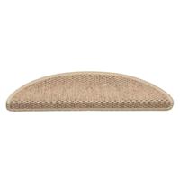 VidaXL Trapmatten zelfklevend 15 st sisal-look 56x17x3 cm zandkleurig - thumbnail
