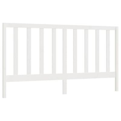 Hoofdbord 206x4x100 cm massief grenenhout wit
