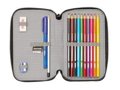 Dubbele etui Paul Frank Join the fun Zwart 12.5 x 19.5 x 4 cm (28 Onderdelen) Dubbele etui Paul Frank Join the fun Zwart 12.5 x 19.5 x 4 cm (28 Onderdelen)