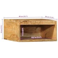 Tv-wandmeubelen 2 st massief ruw mangohout - thumbnail