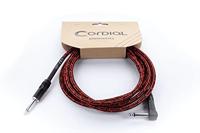 Cordial 14785 Jackplug Instrumenten Aansluitkabel [1x Jackplug male 6,3 mm (mono) - 1x Jackplug male 6,3 mm (mono)] 5 m Zwart, Rood Textielmantel - thumbnail