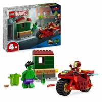 LEGO Marvel 76287 Iron Man met motorfiets en Hulk, Avengers set met minifiguren - thumbnail