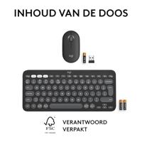 Logitech Pebble 2 Combo toetsenbord Inclusief muis RF-draadloos + Bluetooth QWERTY US International - thumbnail