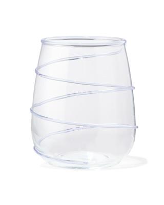 HEMA Waterglas spiraal blauw