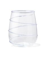 HEMA Waterglas spiraal blauw - thumbnail