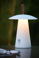 Lucide LA DONNA - Oplaadbare Tafellamp Binnen/Buiten - Accu/Batterij - Ø 19,7 cm - LED 3 StepDim - 1x2W 2700K - IP54 - Wit - thumbnail