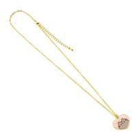Pusheen Pendant & Necklace Pink and Gold Heart - thumbnail