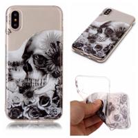 Softcase schedel hoes iPhone X / XS - thumbnail