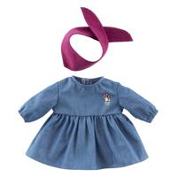 Corolle jeans jurk met sjaal kleine ontdekker - 30cm - thumbnail