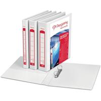 Pergamy personaliseerbare ringmap, ft A4, 2 pochettes, 3 insteektassen, 2 D-ringen van 25 mm, wit - thumbnail