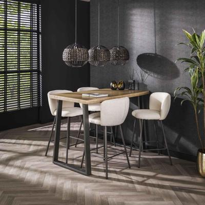 Industriële Bartafel 'Barbra' 135 x 70cm, kleur Naturel