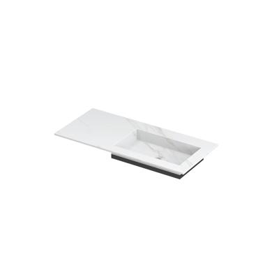 INK Post Wastafel Keramische Slab Envelop Bak Rechts Zonder Kraangat - 1000x450x10 mm - Calacatta Mat