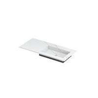 INK Post Wastafel Keramische Slab Envelop Bak Rechts Zonder Kraangat - 1000x450x10 mm - Calacatta Mat - thumbnail