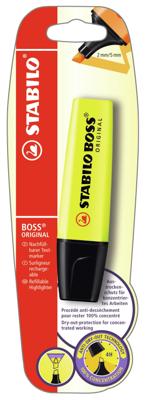 Markeerstift stabilo boss 70/24 geel blister | 10 stuks
