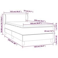 Boxspring met matras fluweel donkergroen 100x200 cm - thumbnail