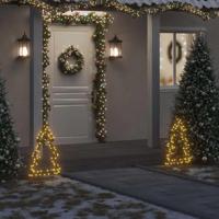 VidaXL Kerstverlichting kerstboom met grondpinnen 80 led's 60 cm - thumbnail