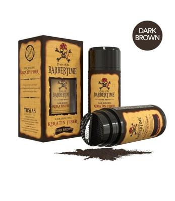 Barbertime hair building keratin fiber dark brown 21gr.