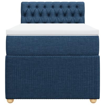 Boxspring met matras stof blauw 140x190 cm - thumbnail