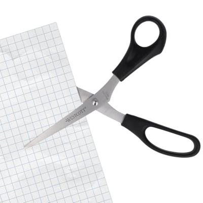 Quantore Schaar westcott buro 210mm rvs met kunststof grip groot oog - thumbnail