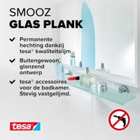 Planchet tesa® Smooz glas hoogglans verchroomd metaal zelfklevend - thumbnail