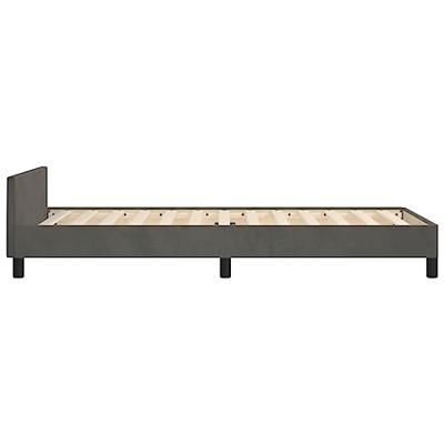 Bedframe zonder matras 90x200 cm fluweel donkergrijs