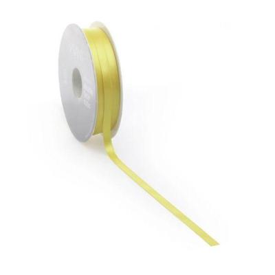 Satijnlint PREMIUM Double face 6mm x 50 meter yellow